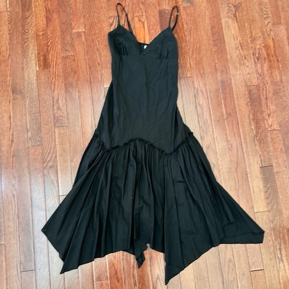 Forever 21 Dresses & Skirts - Vintage 2000s Forever 21 Black Asymmetrical Plunge Coquette Cocktail Y2K‎ Dress